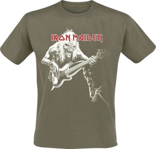 Iron Maiden Eddie Bass Tričko zelená