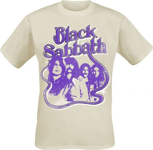 Black Sabbath Vintage Portrait Tričko přírodní