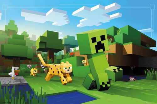 Minecraft Plakát Ocelot Chase plakát vícebarevný
