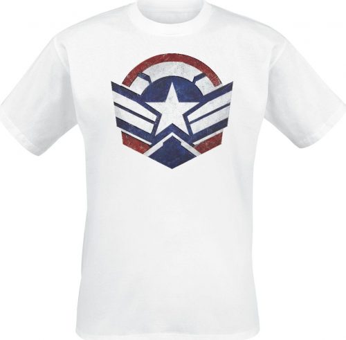 Captain America Wings Tričko bílá