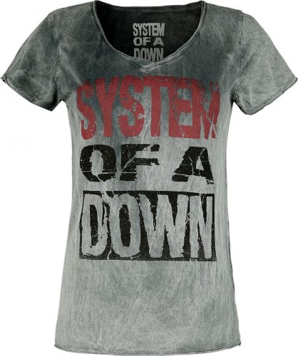 System Of A Down Stacked Logo Dámské tričko šedá