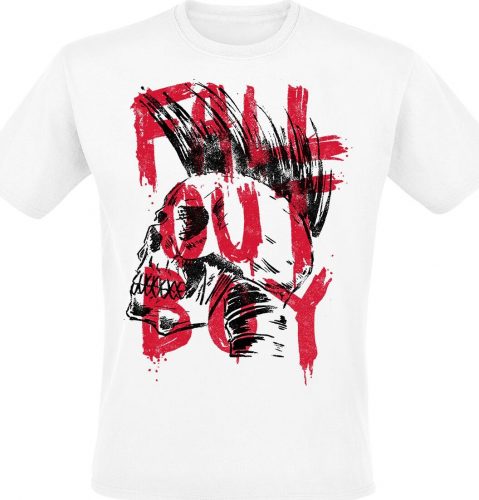 Fall Out Boy Mohawk Skull Tričko bílá