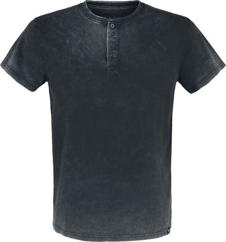 Black Premium by EMP T-Shirt mit Waschung und Knopfleiste Tričko olivová