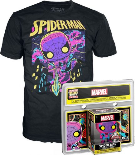 Spider-Man Spider-Man (Blacklight) - Pocket POP! & dětské tričko Sberatelská postava standard