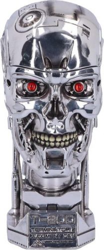 Terminator 2 - T-800 Head Box dekorace stríbrná