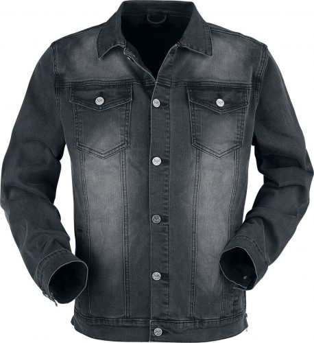 Black Premium by EMP Tmavosivá bunda s náprsnými vreckami a zapínaním na gombíky Bunda tmavě šedá