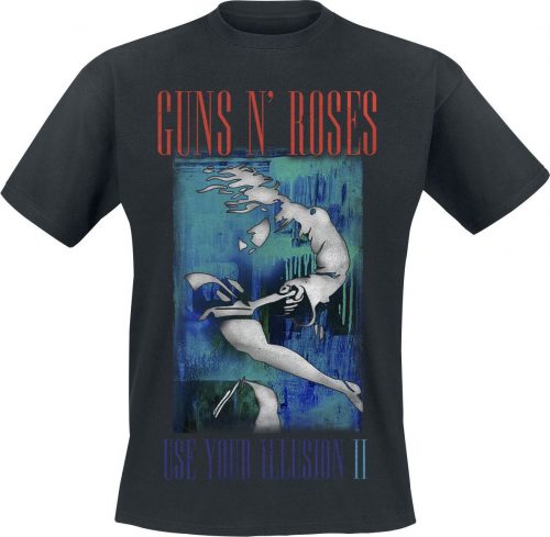 Guns N' Roses Use Your Illusion Watercolored Tričko černá