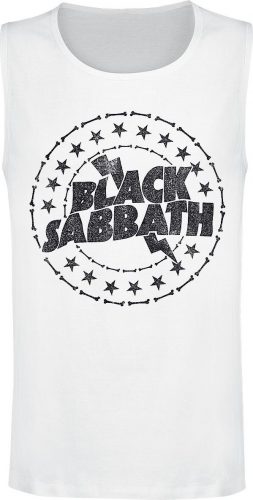Black Sabbath Classic Lightning Logo Tank top bílá