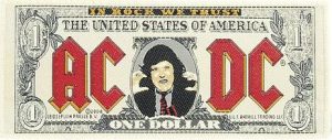 AC/DC One Dollar nášivka vícebarevný