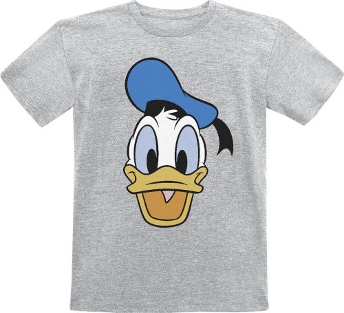 Mickey & Minnie Mouse Donald Duck - Big Face detské tricko šedá