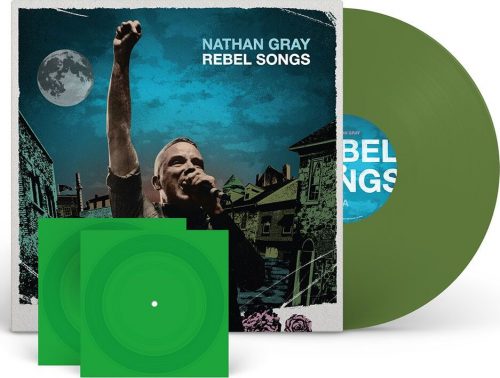 Nathan Gray Rebel songs LP & Flexi Disc olivová