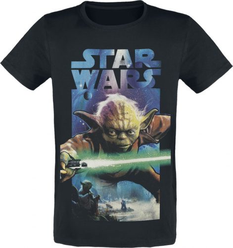 Star Wars Yoda Poster Tričko černá