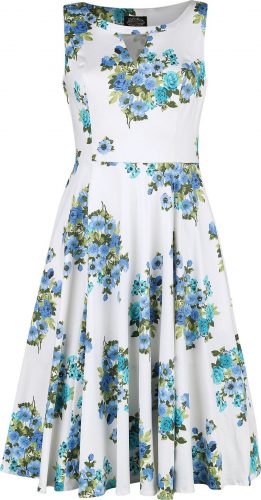 H&R London Šaty s kruhovou suknou Elva Šaty bílá/modrá