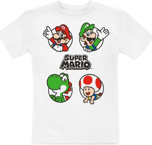 Super Mario Kids - Circles detské tricko bílá