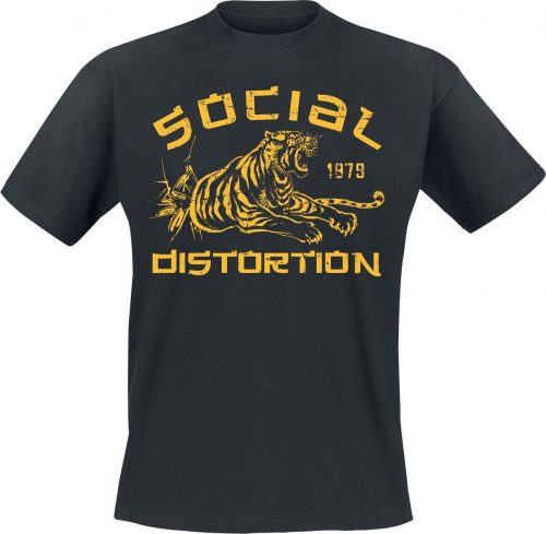 Social Distortion Lounging Tiger Tričko černá