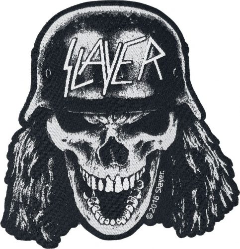 Slayer Wehrmacht Skull nášivka cerná/bílá