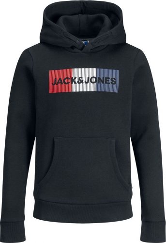 Jack & Jones Corp Logo detská mikina s kapucí černá
