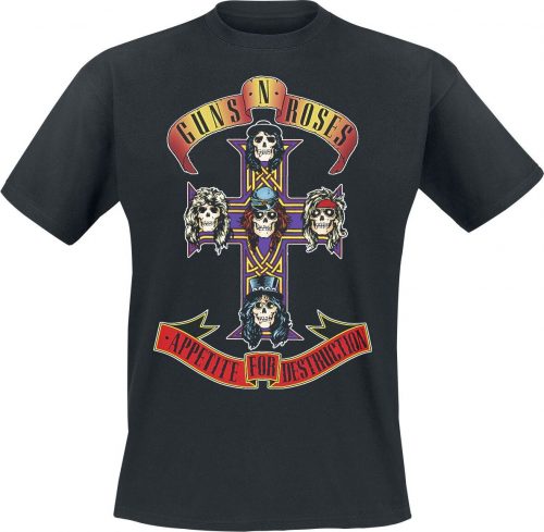 Guns N' Roses Appetite For Destruction - Cover Tričko černá