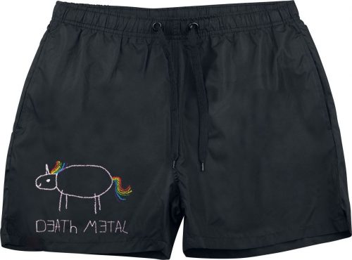 Tierisch Death Metal Unicorn Pánské plavky černá
