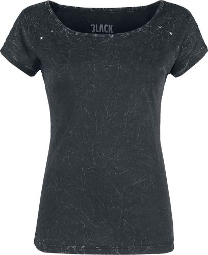 Black Premium by EMP Tričko s pokrčeným efektem a nýty Dámské tričko šedá