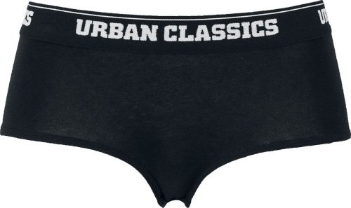 Urban Classics Ladies Logo Panty Double-Pack Sada kalhotek černá