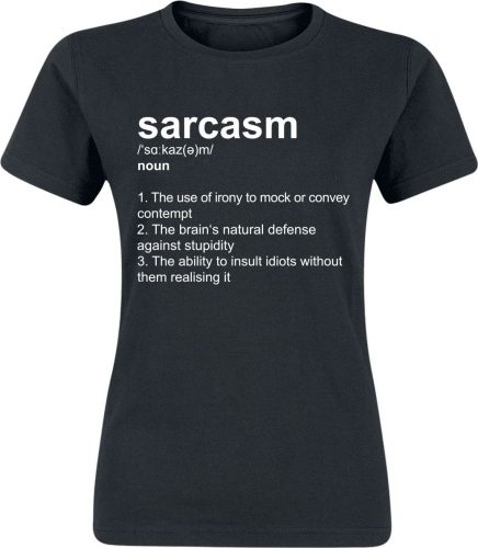 Sprüche Definition Sarcasm Dámské tričko černá