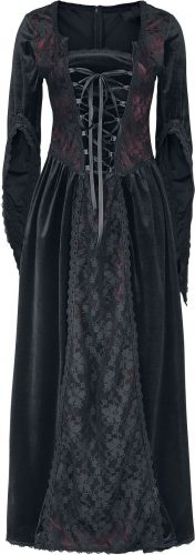 Sinister Gothic Gotické šaty Šaty cerná/bordová