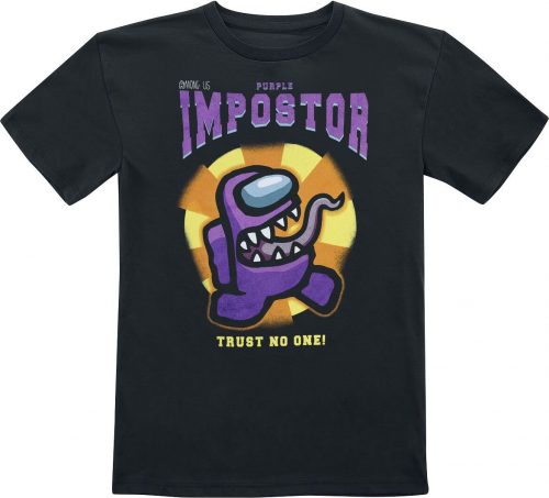 Among Us Kids - Purple Imposter detské tricko černá
