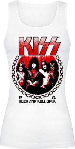 Kiss Rock And Roll Over Chains Dámský top bílá