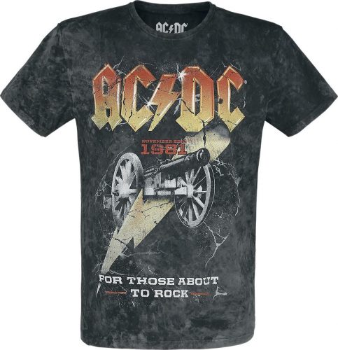 AC/DC For Those About To Rock 40th Anniversary Tričko černá