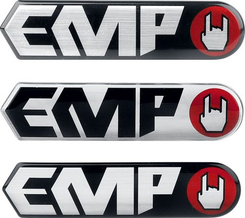 EMP Special Collection EMP Logo 3D sada nálepek cerná/bílá/cervená