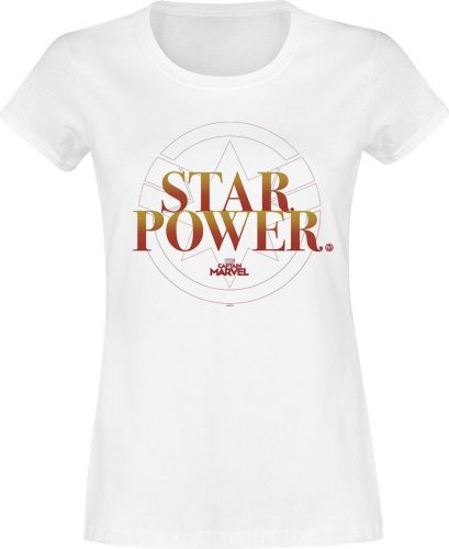 Captain Marvel Star Power Dámské tričko bílá