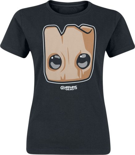 Strážci galaxie Game - Groot Cute Face Dámské tričko černá