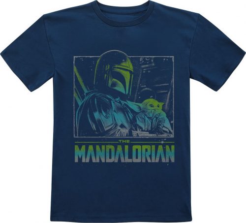 Star Wars The Mandalorian - Baby Yoda detské tricko modrá
