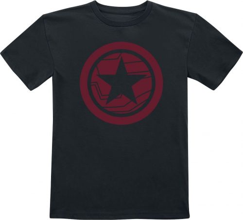 Captain America Red Shield Logo detské tricko černá