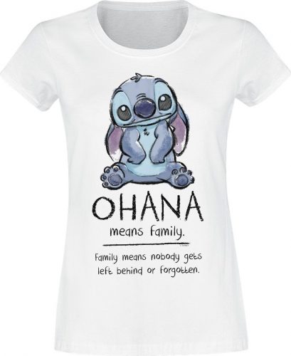 Lilo & Stitch Ohana Means Family Dámské tričko bílá