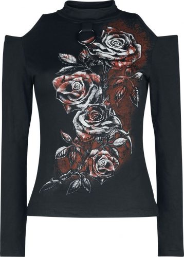 Alchemy England Irae Roses Dámské tričko s dlouhými rukávy černá