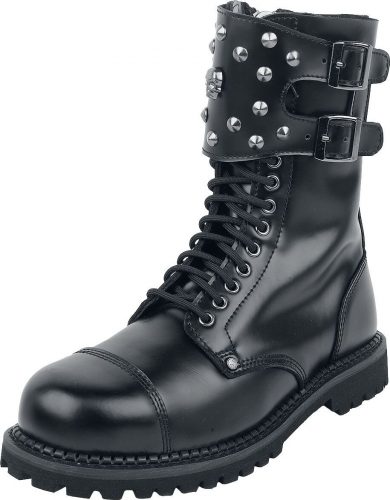 Gothicana by EMP Černé boty s přezkami a nýty boty černá