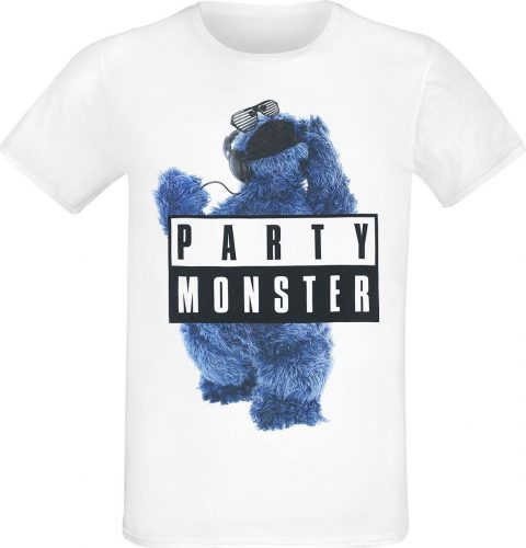 Sesame Street Party Monster Party Tričko bílá