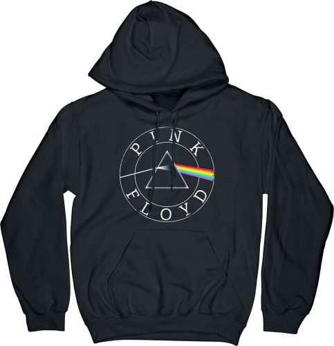 Pink Floyd Prism Circle Logo Mikina s kapucí černá