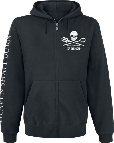 Heaven Shall Burn Sea Shepherd Cooperation - For The Oceans Mikina s kapucí na zip černá