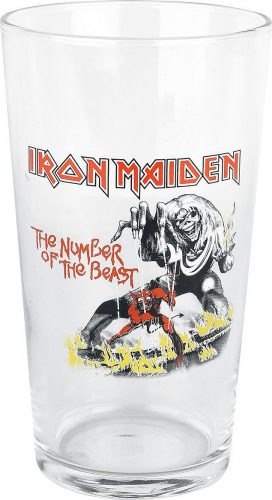 Iron Maiden Number Of The Beast Hrnek s potiskem transparentní