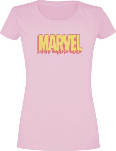 Marvel Logo Drip Dámské tričko světle růžová