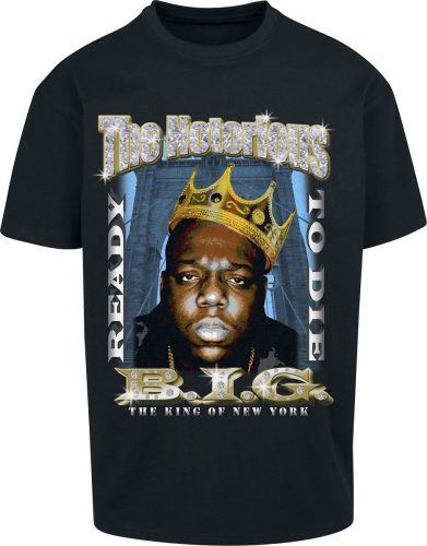 Notorious B.I.G. Biggie Crown Tričko černá