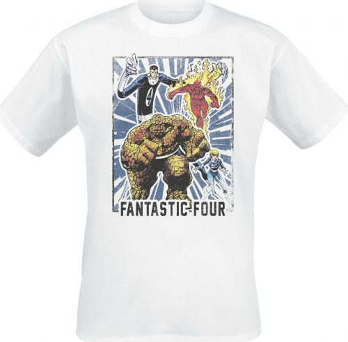 Fantastic Four Classic Cover Tričko bílá