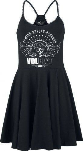 Volbeat Skull Wings Šaty černá
