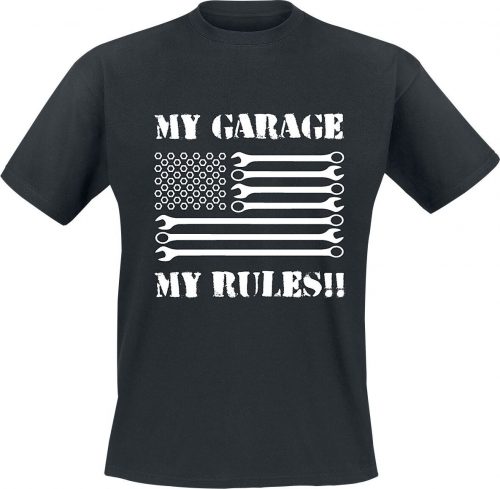 Work & Career My Garage - My Rules!! Tričko černá