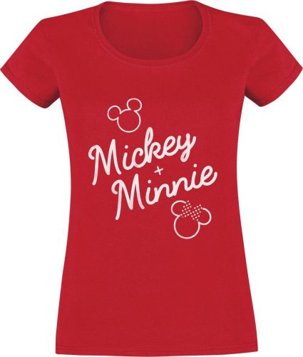 Mickey & Minnie Mouse Mickey & Minnie Dámské tričko červená