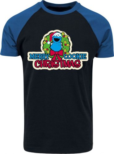 Sesame Street Merry Cookie Christmas Tričko cerná/modrá