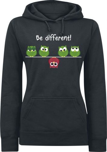 Be Different! Dámská mikina s kapucí černá